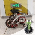 thumbnail image 3 of Sonducket Rueda giratoria para bicicleta plegable, tubo de asiento de 25-44mm, rueda giratoria de 360 grados, pieza auxiliar de transporte, Ciclismo Verde METRO, 3 of 6