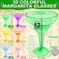 thumbnail image 2 of 30 Pack Plastic Margarita Glasses 12 oz Disposable Neon Cocktail Cups for Hawaiian Luau Party Decorations Mexican Fiesta Party Supplies Fun Taco Party Mexican Theme Party Supplies, 2 of 5