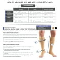 thumbnail image 2 of Truform Stockings, Short Length, Knee High, Open Toe: 20-30 mmHg, Black, Medium (short length), 2 of 4