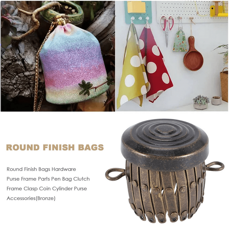 Round Bags Hardware Purse Frame Parts Pen Bag Clutch Frame Clasp Coin Cylinder Purse Accessories Bronze Walmart