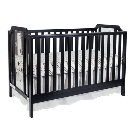 Suite Bebe Celeste Acrylic 3-in-1 Convertible Island Crib, Black