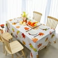 thumbnail image 3 of Fall Tablecloth Rectangle 54x72 Inch,Autumn Maple Leaf Table Cloth Thanksgiving Leaf Tablecloth Indoor/Outdoor Stain and Wrinkle Resistant Table Cloth for Holiday Party Dinner Decor, 3 of 6