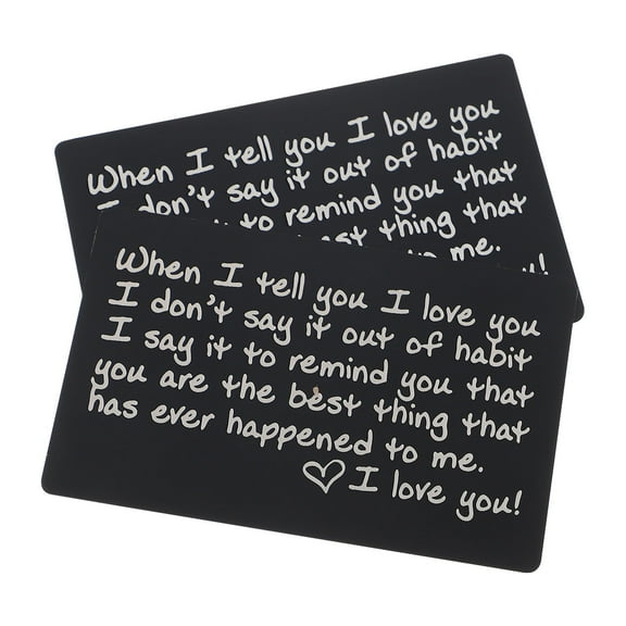 2 Pcs Alphabet Cards Valentine's Day Gift