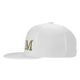 thumbnail image 3 of ZICANCN Alphabet M Pattern Baseball Caps, Trucker Hats for Men And Women, Adjustable Breathable Flat Caps, White, 3 of 8
