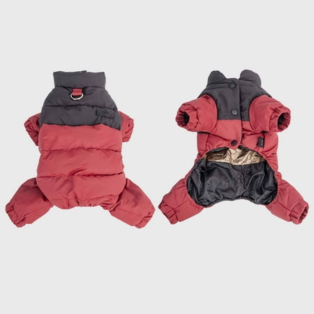 Winter Dog Coat with Stand Collar Windproof Waterproof Warm Dog Jacket for Cold Weather Four Legged Pet Snowsuit(3XL E)