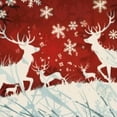 thumbnail image 6 of HAOXIT Christmas Snowflake Decoration Round Fitted Tablecloth with Elastic Edge, Santa Claus Round Table Cover, Waterproof Non Slip Table Cloth for Pattry Indoor Outdoor 54-58, 6 of 8