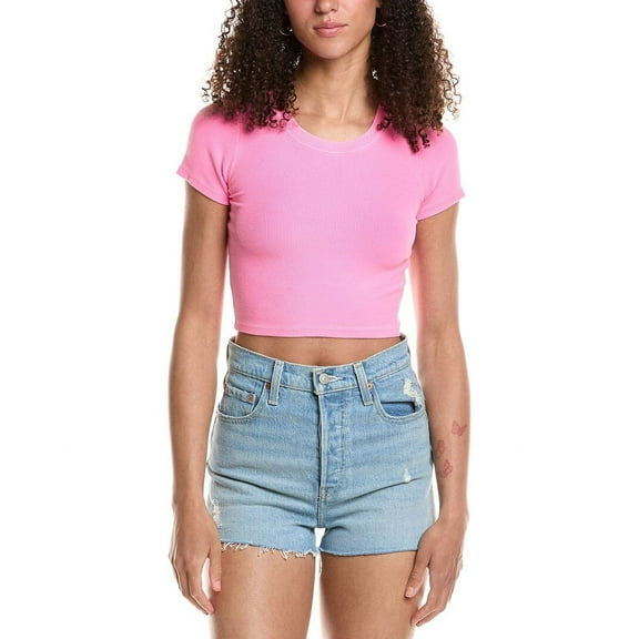 KatieJnyc womens  Livi Ribbed T-Shirt, l, Red