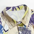thumbnail image 5 of Siilsaa Mens Short Sleeve Shirts Mens Cotton Hipster Hop Longline Crewneck Shirt(Yellow,L), 5 of 7