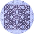 thumbnail image 1 of Ahgly Company Indoor Round Oriental Blue Traditional Area Rugs, 6' Round, 1 of 4