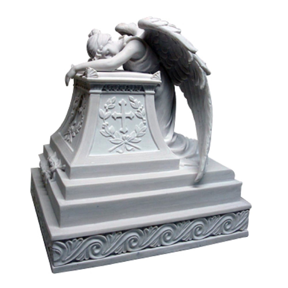 Pacific Trading Weeping Angel White Color Memorial Urn