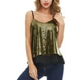 thumbnail image 1 of SAYOO Women Sequins Sleeveless Tops with See-through Mesh, Sexy Style Adjustable Shoulder Strap Summer Clothing, 1 of 4