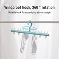 thumbnail image 4 of 6-Clip Rotating Sock & Underwear Organizer with Windproof Swivel Hook - Sturdy PP Plastic for Balcony/Laundry Room Use, 4 of 6