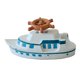 thumbnail image 2 of Modelo de barco de resina, decoración, decoración de escritorio, figura de barco con volante, idea de regalo, decoración de sala de estar, decoración Blanco, 2 of 9