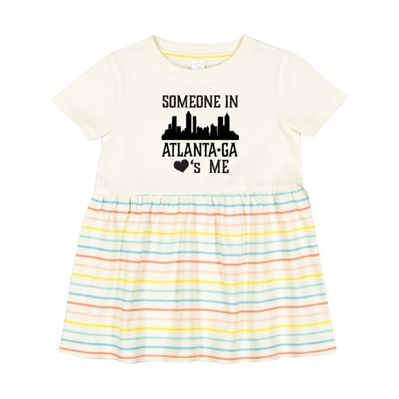 Inktastic Atlanta Georgia Someone Loves Me Skyline Girls Baby Dress