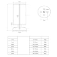 thumbnail image 4 of 2 Pulgadas Recubierto de Aleación de Metal Afiladas Sofá Patas Muebles Plinth Holder Holder Case 150 mm, 4 of 8