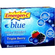 Emergen-C Vitamin C Drink Mix Packets Berry Blue 30 Each