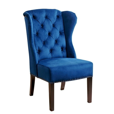 Abbyson Kyrra Tufted Velvet Wingback Dining Chair Navy Blue Abbyson Kyrra Tufted Velvet Wingback Dining Chair Navy Blue