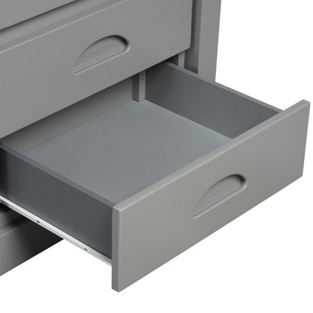 LANTRO JS Full over Full Bunk Bed with Twin Size Trundle  Gray ( old sku  LP000026AAE )