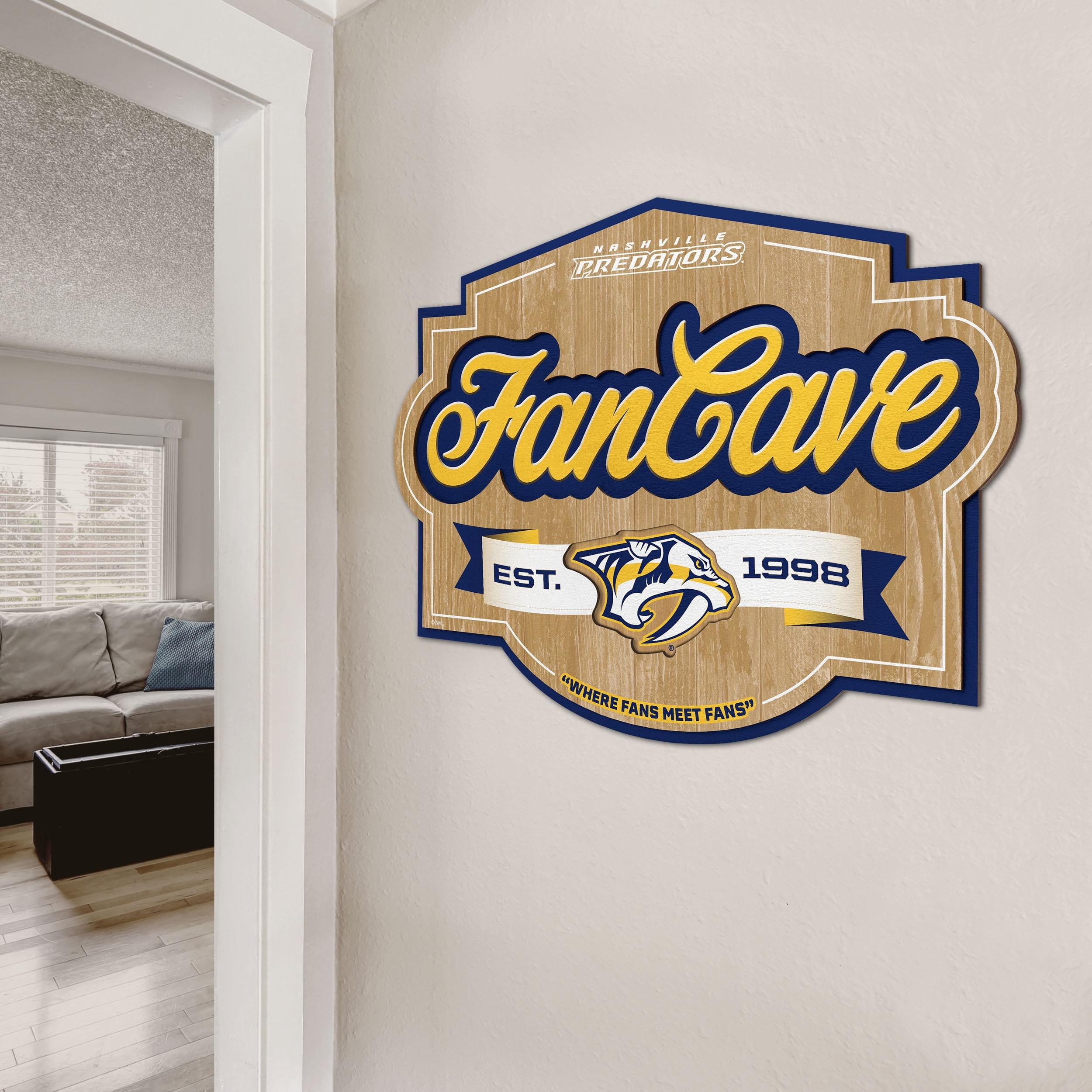 YouTheFan NHL Nashville Predators Fan Cave Sign