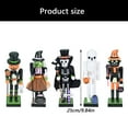 thumbnail image 2 of Seasonal Wooden Home Accent 25cm Halloween Themed Desk Ornament Christmas Walnutcracker Figures Table Shelves Ornament, 2 of 8