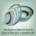 thumbnail image 6 of Cook with Color 12-Piece Mixing Bowl Set with Non-Slip Silicone Base and Transparent Lids, Sage, 6 of 8