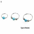 thumbnail image 4 of K-KED Body Piercing Delicate Jewelry 1Pcs Nose Ring Faux Turquoise Nose Piercing Hoop Rose Gold-13, 4 of 9