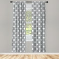 thumbnail image 3 of Ambesonne Modern Curtains, Art with Big Stars, Pair of 28"x63", White Grey, 3 of 5