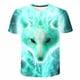 thumbnail image 1 of Niño Animal Lobo camiseta niña ropa niño dibujos animados 1-14 años niños 3D moda camiseta niños verano Cool Hip Hop Street Casual Top9T Gao Jinjia LED, 1 of 2
