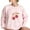 B Pink, variant on YUGYXL Pink Cherry Bow Print Sweatshirt Cute Pullover Tops Trendy Crewneck Long Sleeve Sweater Oversized Sweatshirt B Pink L