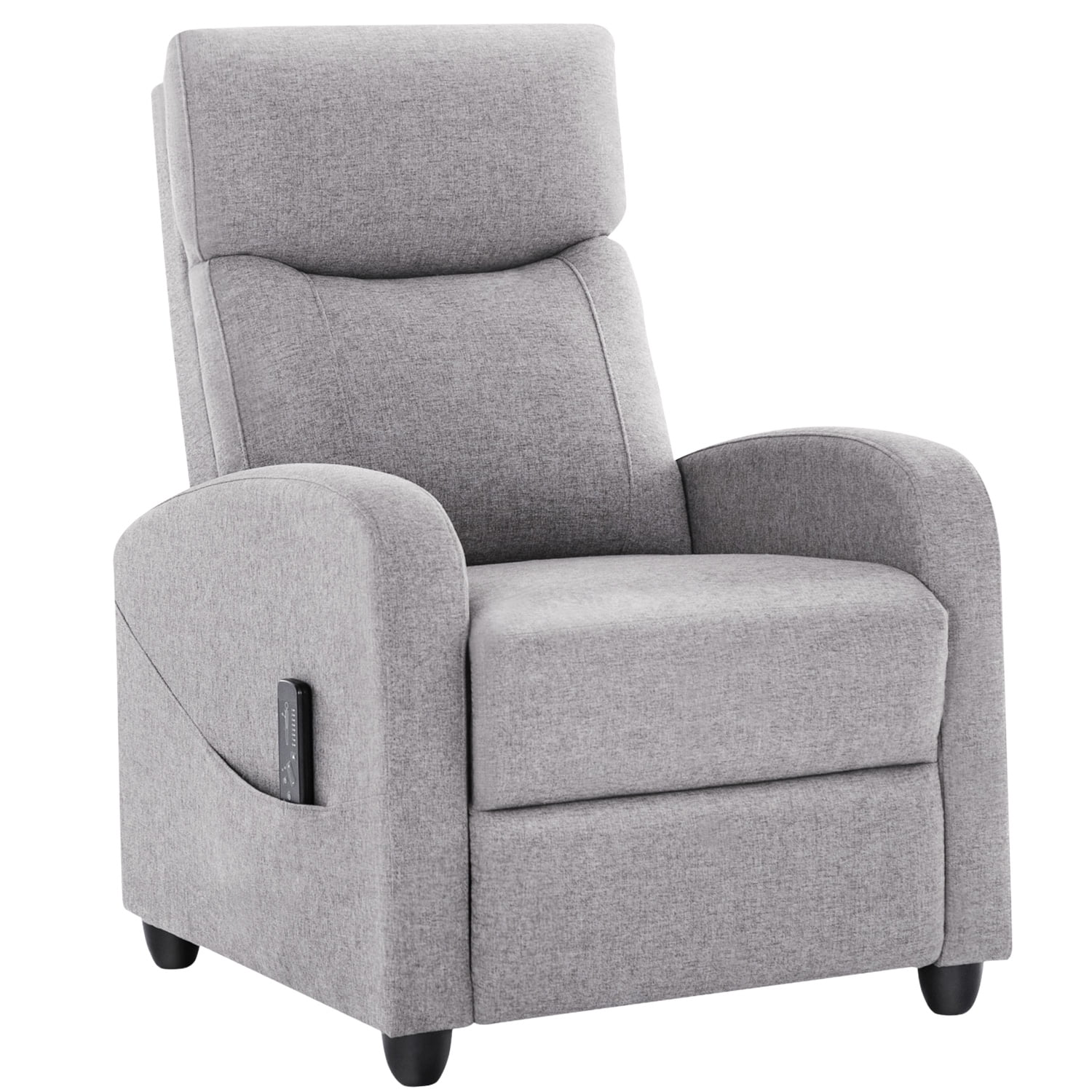CONCETTA Massage Recliner Chair for Adults, Adjustable Home Theater Seating with Lumbar Support, Small Recliners for Small Spaces, Dark Grey
