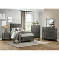 thumbnail image 4 of Pemberly Row Modern Wood Grain on Melamine Veneer Twin Bed in Gray, 4 of 5