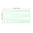 Geometric Stencil Set Drawing Template Ruler Measuring Templates