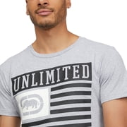 Ecko Unltd Mens T-Shirt Freedom Flying Puff Print Short Sleeve Crewneck Tee (Medium, Heather Grey)