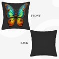 thumbnail image 6 of Set of 2 18x18in Throw Pillow Covers with vibrant butterfly design featuring wings and intricate - like patterns perfect for couch bed or car, 6 of 8