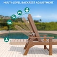 thumbnail image 2 of Uforic Outdoor Heavy Duty Resin Patio Lounger with Adjustable Backrest, Wide Armrest, Brown, 2 of 6