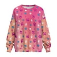 thumbnail image 4 of Xoenoiee Colorful Dog Paw Print Oversized Sweatshirts for Women Long Sleeve Cute Outfits Pullover Fall Winter 2025 Trendy Clothes with Side Pockets, Size M, 4 of 7