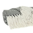 thumbnail image 3 of Parkland Collection Transitional Herringbone Black Rectangle 50" x 60" Throw, 3 of 4