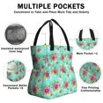thumbnail image 3 of Pioneer Flower Floral Print Pattern Drawstring Lunch Bag Women - Drawstring Lunch Bag Insulated for Work Office - Stain-Resistant Large Lunchbags for Women with Multi-Pockets, 3 of 6