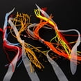 thumbnail image 4 of Silicone Rubber Lure Skirts with Glow Strips - 4 Bundles, 20 Strands Each, 13cm Length - Reusable, Durable, Bright Colors for Spinnerbaits, Buzzbaits, Spoons & Jigs - Random Color Delivery, 4 of 6