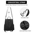 thumbnail image 4 of Fmeida Mochila monedero para mujer antirrobo bolsa de viaje convertible moda mochila casual bolso de hombro, 4 of 5