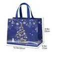 thumbnail image 3 of Lksixu 6 Pcs Christmas Gift Bags, Merry Christmas Santa Pattern Tote Bags with Handles, Reusable Grocery Bag Christmas Themed Non-Woven Shopping Bags for Gifts Wrapping Party Supplies(12.6"x6.7"x9.8"), 3 of 6