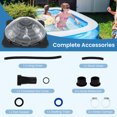 thumbnail image 4 of Gymax 3PCS Colar Dome Heater w/ Transparent Cover Black Heating Coil Foldable Legs, 4 of 10