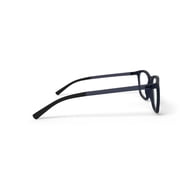 Bio Eyes Mens Clay Square Prescription Eyeglasses with Case, Grey