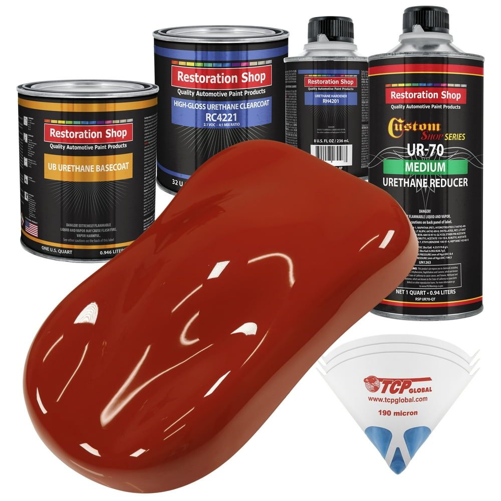 Scarlet Red Quart URETHANE BASECOAT CLEARCOAT Car Auto Body Paint Kit Scarlet Red Quart URETHANE BASECOAT CLEARCOAT Car Auto Body Paint Kit