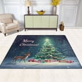 thumbnail image 3 of Non-Slip Area Rug 63x48in Indoor Washable Floor Mats Carpet Printed for Living Room, Bedroom, Home Decor Christmas Rree Decorated with Colored Lights, 3 of 7