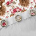 thumbnail image 4 of Erosebridal Cute Highland Cow Black Out Curtains,Pink Red Flowers Blossom Curtains Pack of 2 (42x63 Each) For Girls Boys, 4 of 7