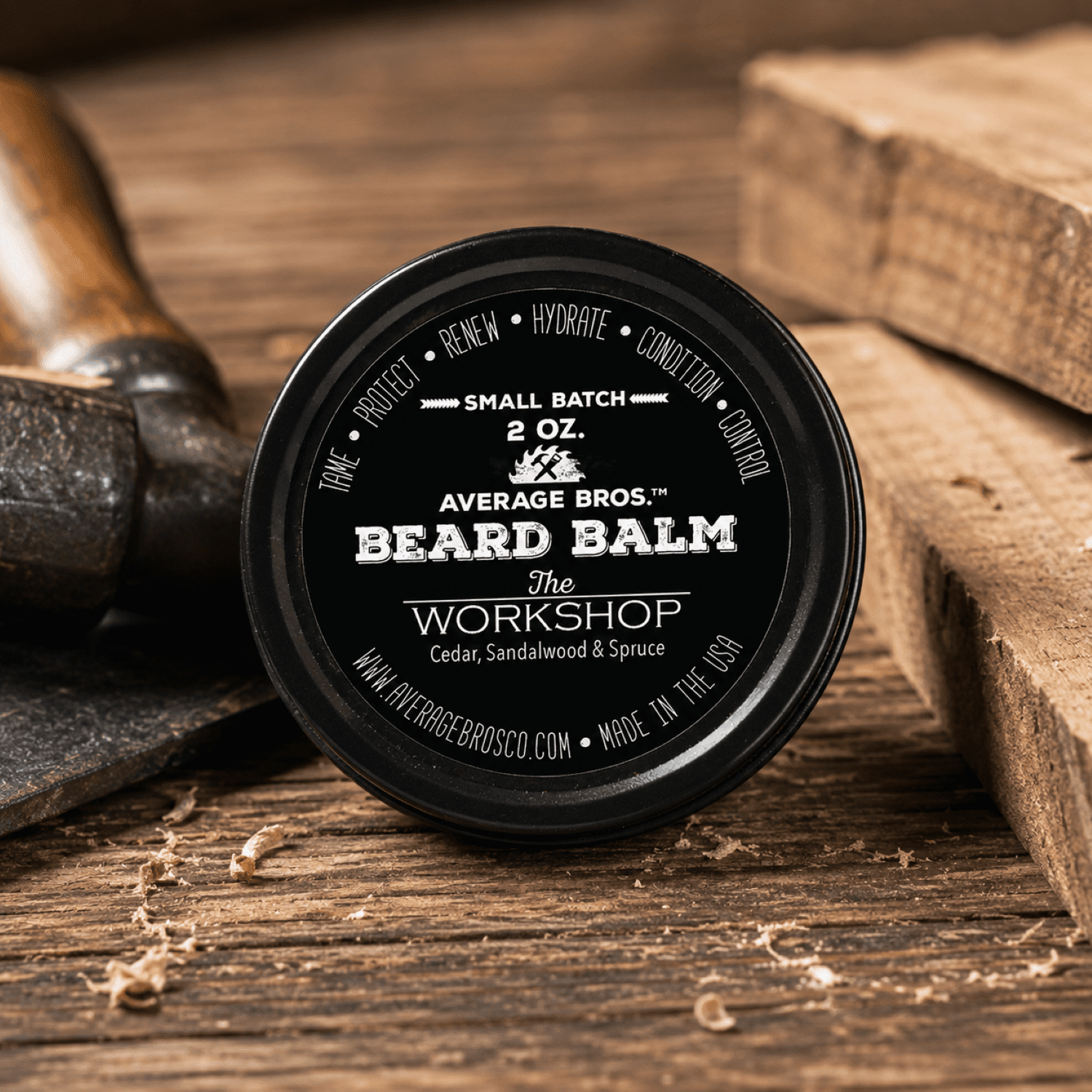 Average Bros Workshop Cedar Sandalwood Spruce Beard Balm, 2oz