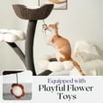 thumbnail image 4 of Catry Kitty Play Tower 6-Level Multi-Activity Cat Tree with Flower Perches and Handwoven Baskets, 4 of 10