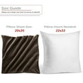 thumbnail image 3 of Nestl Velvet Throw Pillow Covers Solid Square Soft Decorative Pillow Cover for Sofa, 18" x 18", Chocolate Brown, Pack of 4, 3 of 8