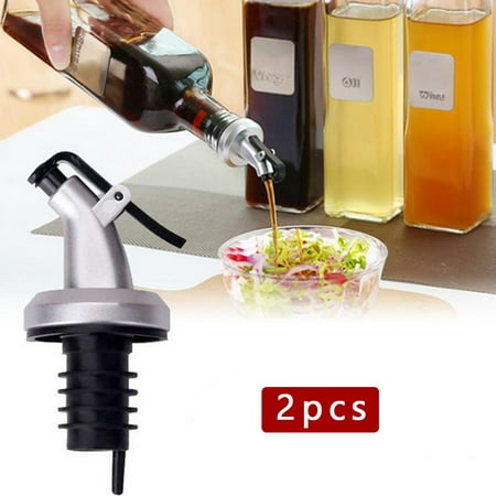 

GLFSIL 2PC Bottle Pourer Pour Spout Stopper Dispenser Liquid Flow Olive Wine Oil Nozzle